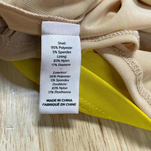 Cinq à Sept NWT Miah Ruched Mini Dress Pineapple Yellow Size 4 Long Sleeve - Picture 13 of 14